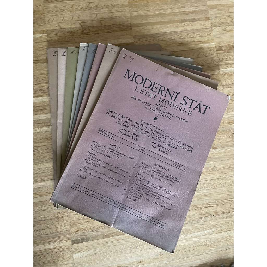 Moderní stát, ročník VII, číslo 1-12/1934. Revue pro politiku, parlamentarismus a vědy státní