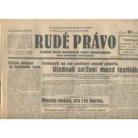 Rudé právo, ročník XII., číslo 54/1931. Ústřední orgán Komunistické strany Československa (staré noviny, 1. republika)