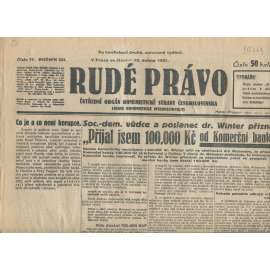 Rudé právo, ročník XII., číslo 71/1931. Ústřední orgán Komunistické strany Československa (staré noviny, 1. republika)