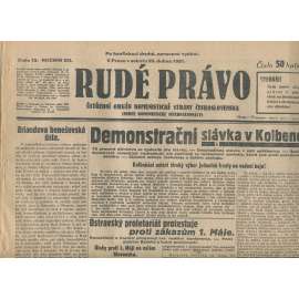 Rudé právo, ročník XII., číslo 73/1931. Ústřední orgán Komunistické strany Československa (staré noviny, 1. republika)