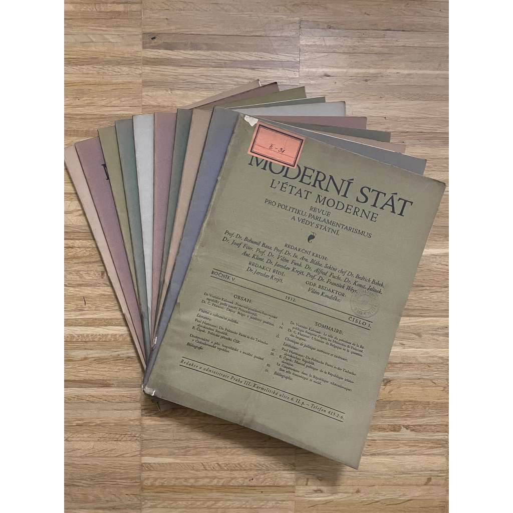Moderní stát, ročník V, číslo 1-10/1932. Revue pro politiku, parlamentarismus a vědy státní