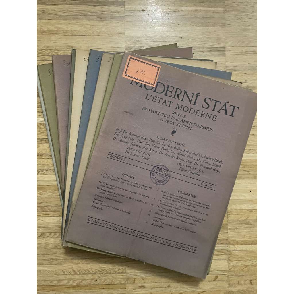 Moderní stát, ročník IV, číslo 1-10/1931. Revue pro politiku, parlamentarismus a vědy státní