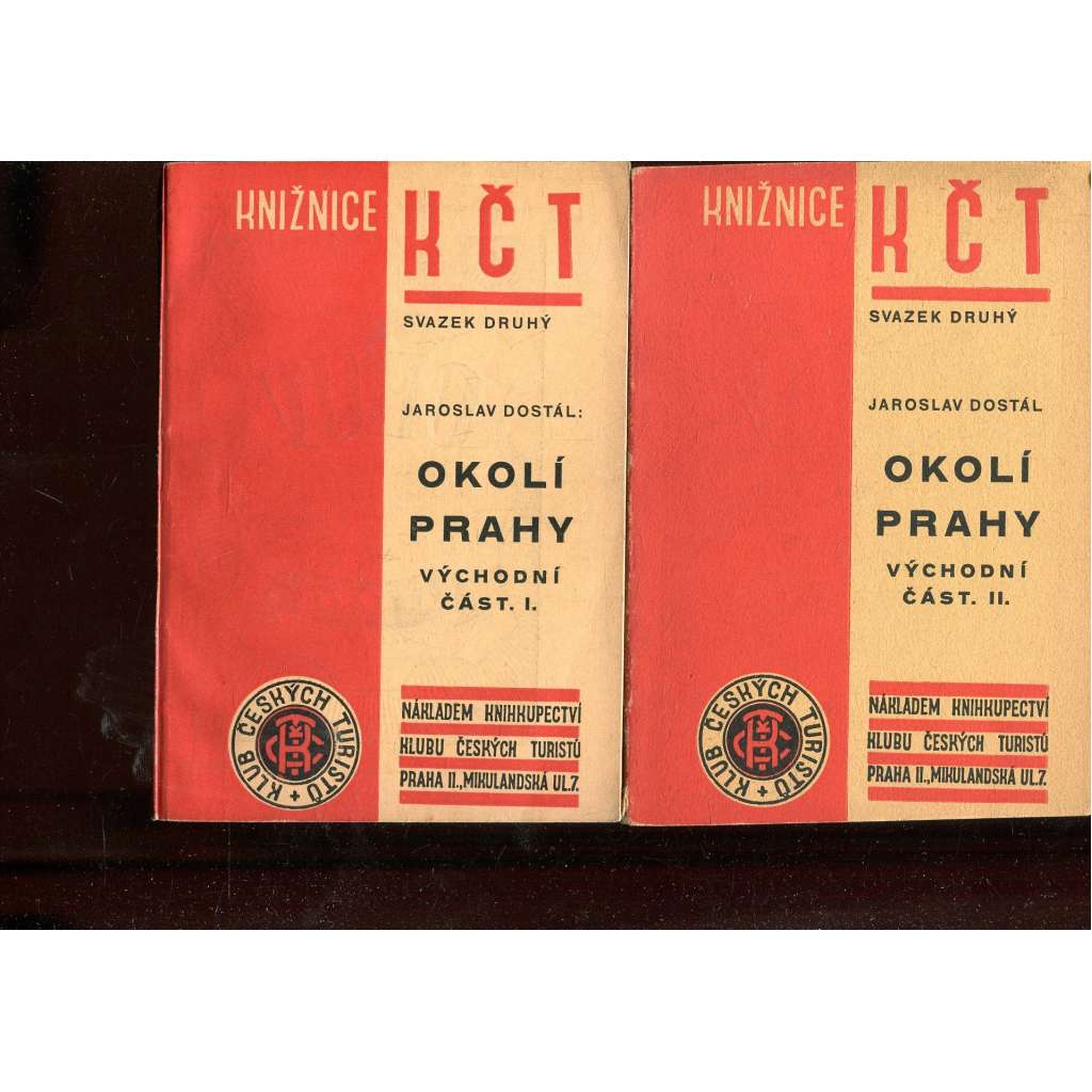 Okolí Prahy, východní část I. a II. (Knižnice KČT) - 2 svazky (průvodce, Praha)