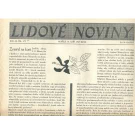 Lidové noviny, ročník 45., číslo 472/1937 (smrt T. G. Masaryk, prezident)