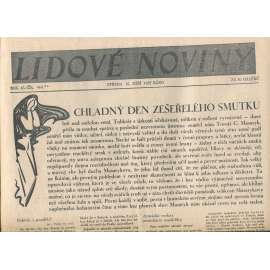 Lidové noviny, ročník 45., číslo 464/1937 (smrt T. G. Masaryk, prezident)