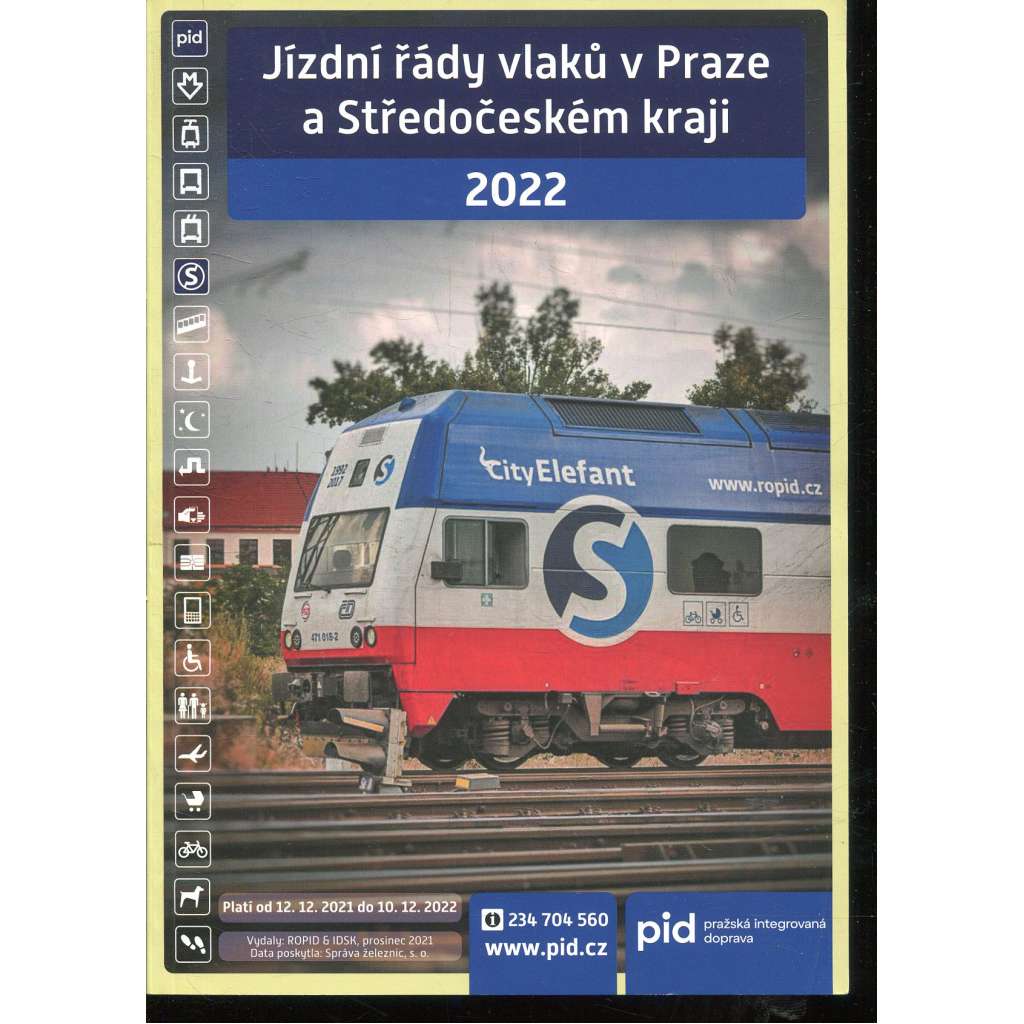 Jízdní řády vlaků v Praze a Středočeském kraji 2022 (Praha, Středočeský kraj)