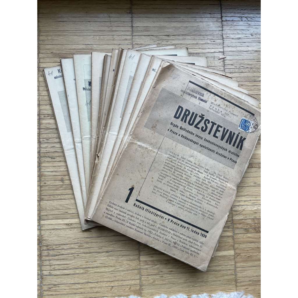Družstevník, ročník XXXI., čísla 1-24/1939 (družstvo, družstva, časopis) - kompletní