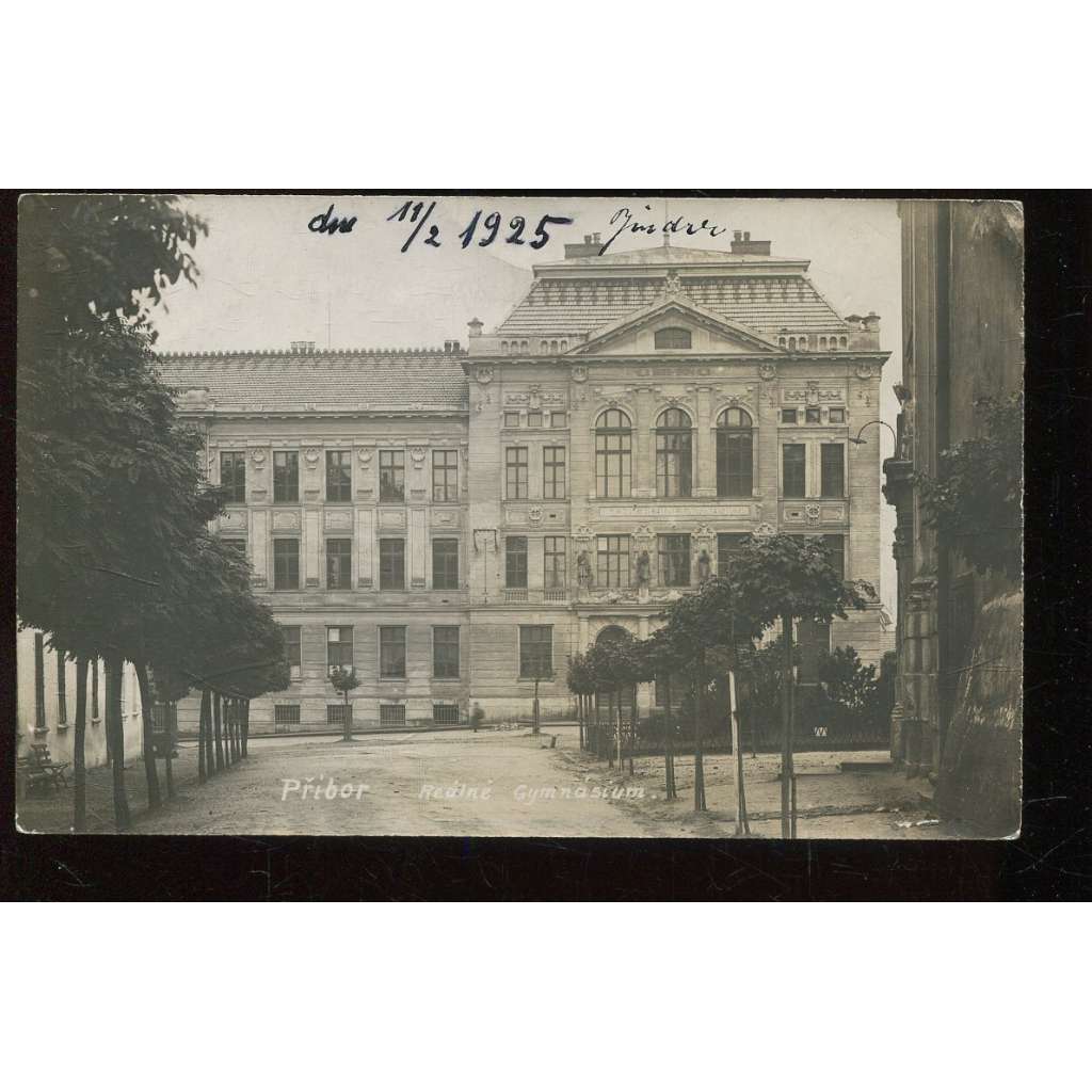 Příbor, reálné gymnázium, škola, Nový Jičín