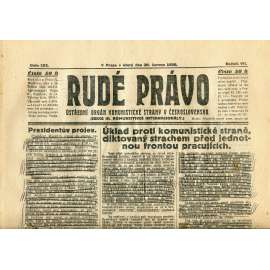 Rudé právo, ročník VII., číslo 153/1926 - staré noviny - [komunisté, komunismus] - nejsou kompletní