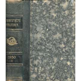 Zahraniční politika, díl II./1930 [Sborník pro studium mezinárodních otázek politických, právních, hospodářských a sociálních (s přílohou Věstník Ministerstva zahraničních věcí] (vazba kůže - polokožená)
