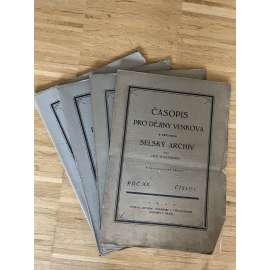 Časopis pro dějiny venkova, roč. XX., číslo 1-4 / 1933 (kompletní ročník)