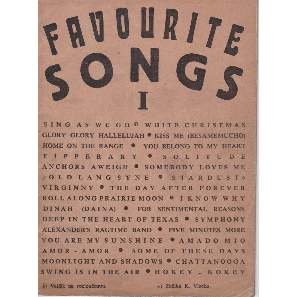 Favourite songs I. Favourite songs I.