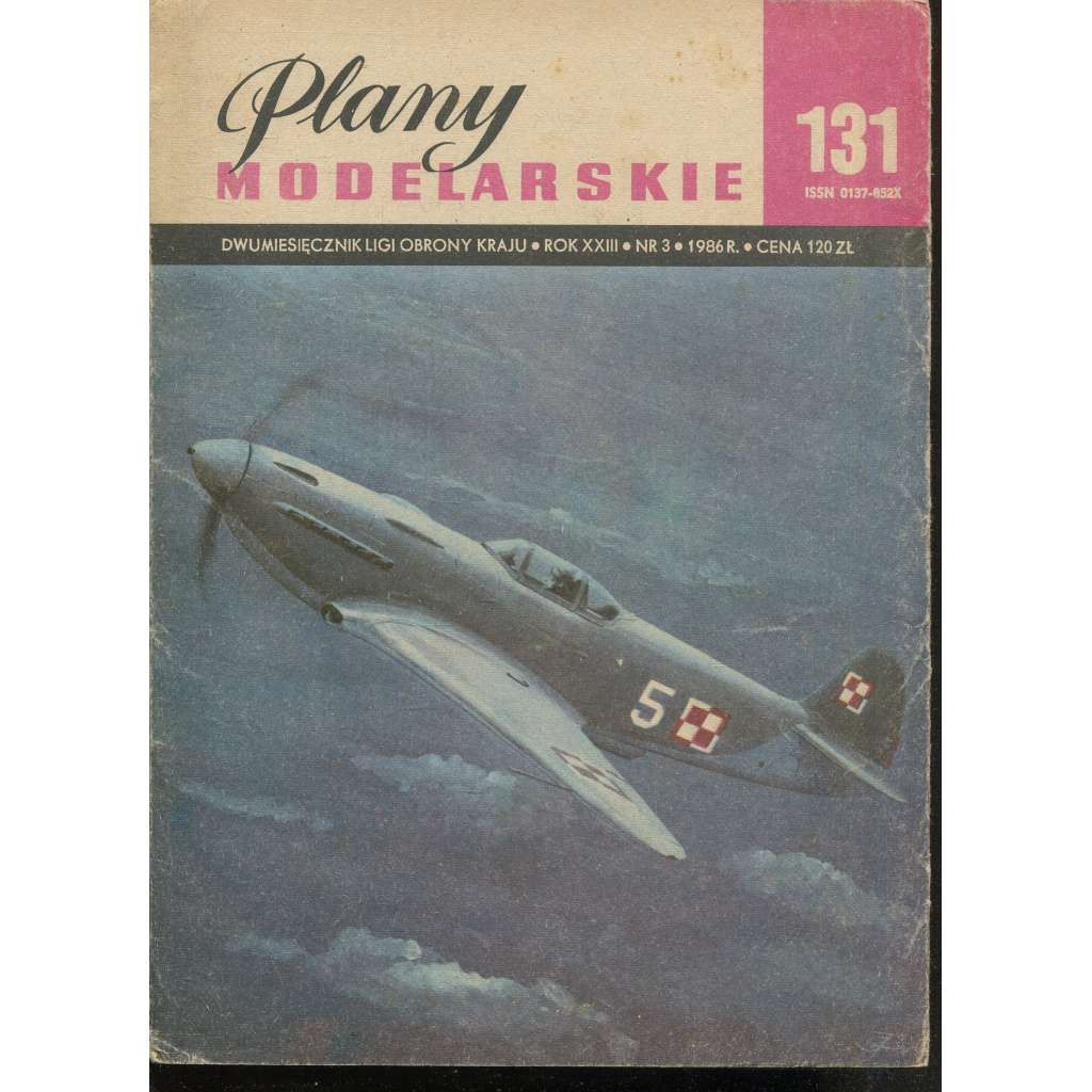 Plany modelarskie, roč. XXIII., č. 131/1986 [Modelářské plány - letadlo JAK-3; letectvo, letadla, modelářství, modely]