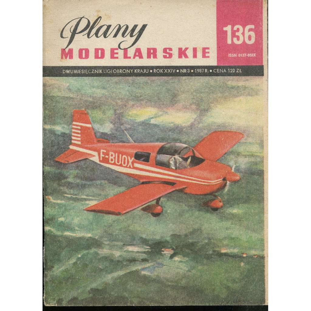 Plany modelarskie, roč. XXIV., č. 136/1987 [Modelářské plány - letadlo Grumman American AA-1B Tr2 i Trainer, letectvo, letadla, modelářství, modely]