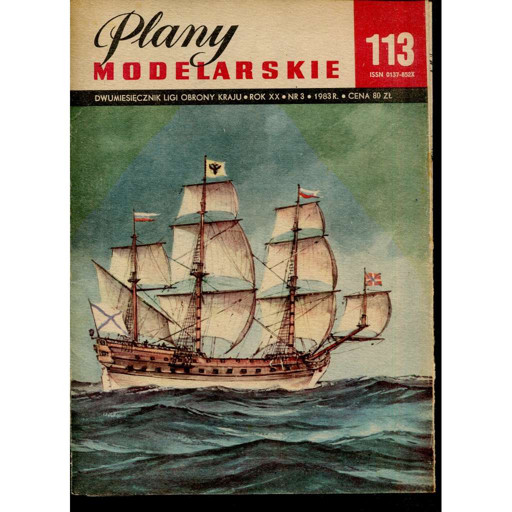 Plany modelarskie, roč. XX., č. 113/1983 [Modelářské plány - loď INGERMANLAND, letectvo, letadla, modelářství, modely]