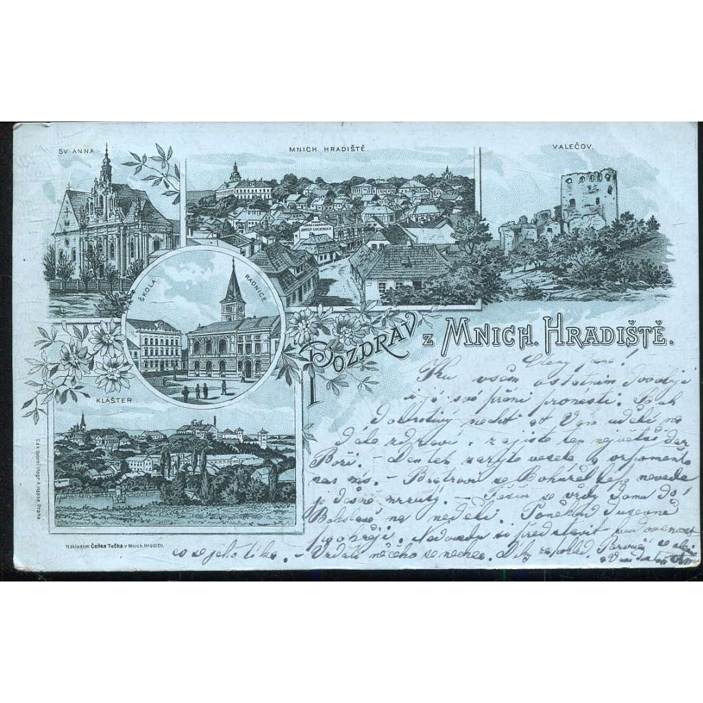 Mnichovo Hradiště, Mladá Boleslav, Valečov, litografie Mnichovo Hradiště, Mladá Boleslav, Valečov, litografie