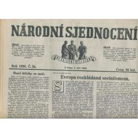 Národní sjednocení, číslo 34/1936 (noviny 1. republika)