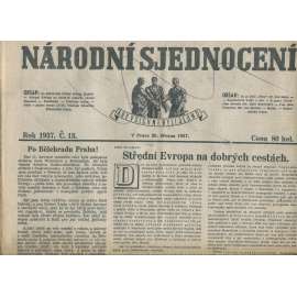 Národní sjednocení, číslo 13/1937 (noviny 1. republika) Národní sjednocení, číslo 13/1937 (noviny 1. republika)