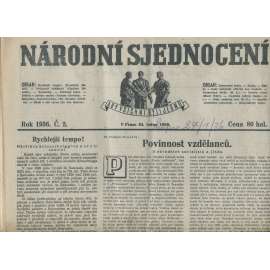 Národní sjednocení, číslo 2/1936 (noviny 1. republika) Národní sjednocení, číslo 2/1936 (noviny 1. republika)