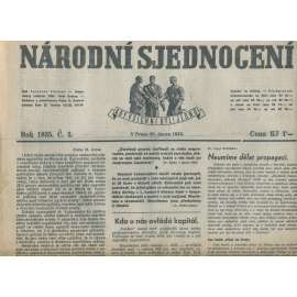 Národní sjednocení, číslo 3/1935 (noviny 1. republika)
