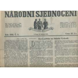 Národní sjednocení, číslo 5/1935 (noviny 1. republika)