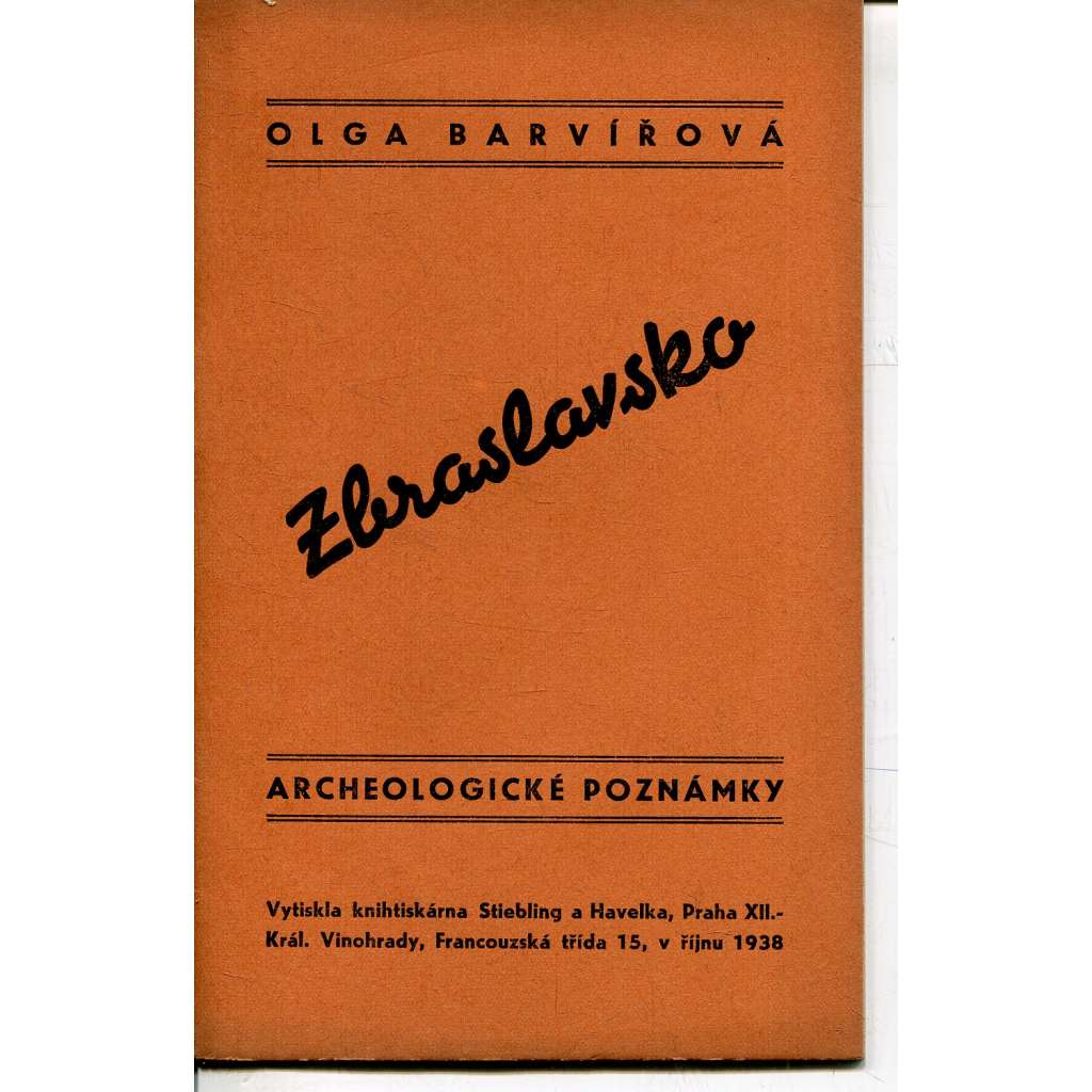 Zbraslavsko. Archeologické poznámky (Zbraslav)