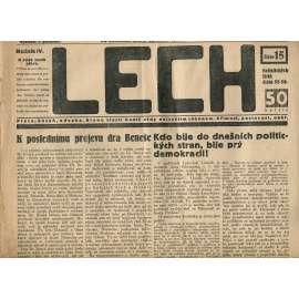 Lech, ročník IV., číslo 15/1932 (noviny, 1. republika)