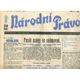 Národní právo, ročník I., číslo 6/1937. Oficielní list národní obce fašistické (noviny, pravicová literatura)