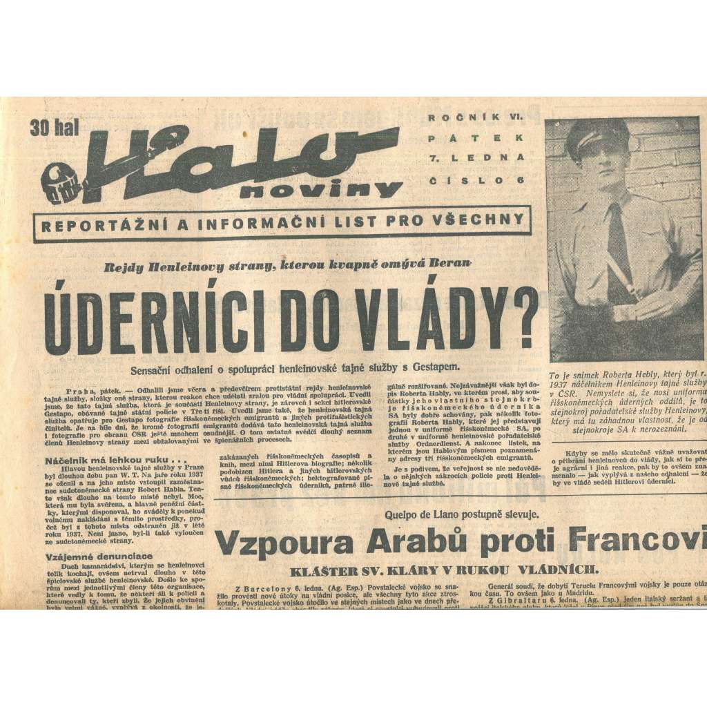 Halo noviny, ročník VI., číslo 6/1938 Halo noviny, ročník VI., číslo 6/1938