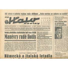 Halo noviny, ročník VI., číslo 161/1938