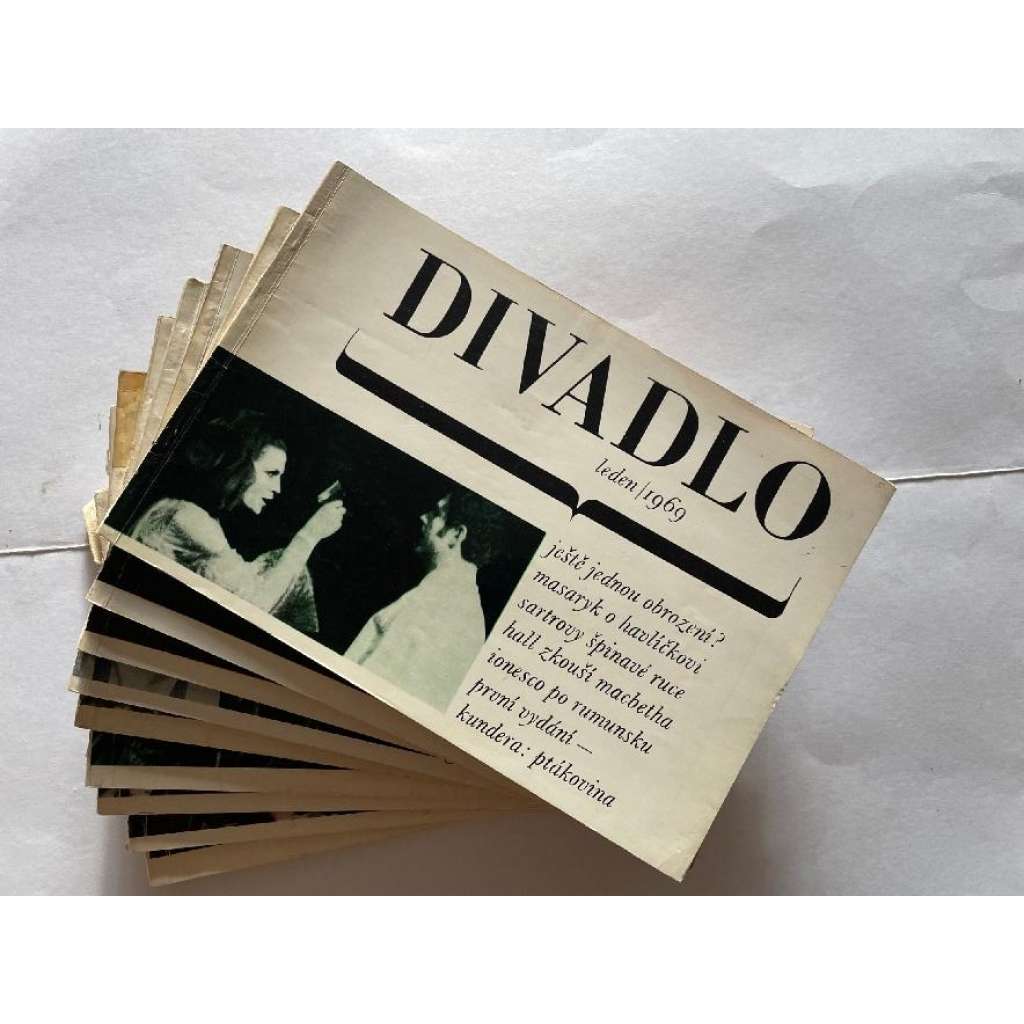 Divadlo, čísla 1-5 a 7-10 / 1969 (časopis) není komplet - chybí červnové číslo Divadlo, čísla 1-5 a 7-10 / 1969 (časopis) není komplet - chybí červnové číslo