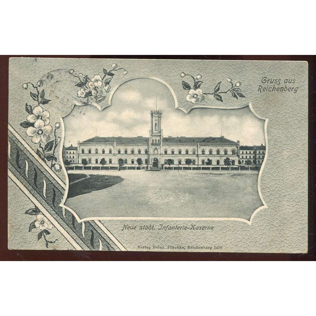 Liberec, koláž, kasárny