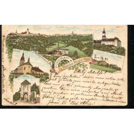 Nové Město nad Metují, Náchod, litografie