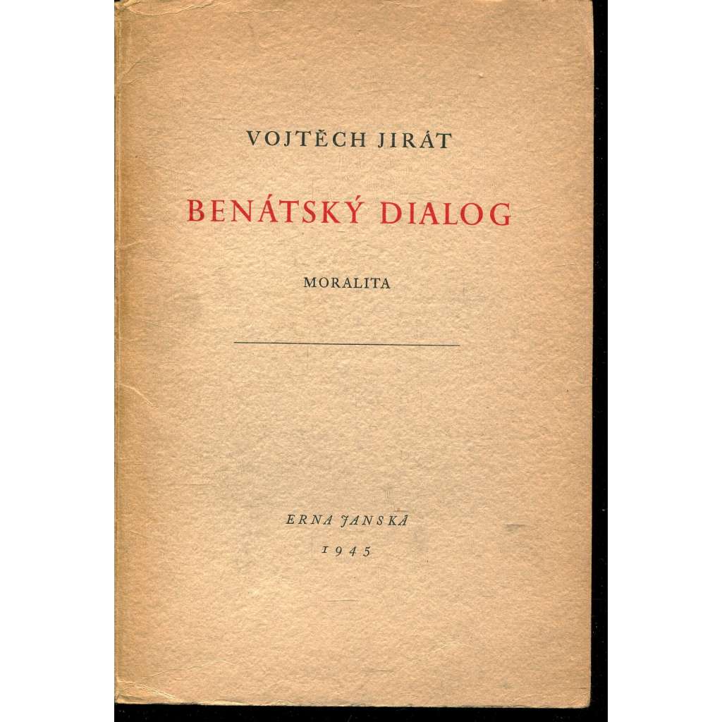 Benátský dialog. Moralita (edice: Svítání, sv. 1., dřevoryty František Kobliha)