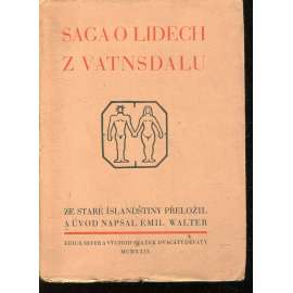Saga o lidech z Vatnsdalu (Edice Sever a východ, kresba na obálce Jan Konůpek) - 1929