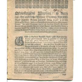 Český postilion, číslo 6. Příloha z roku 1721