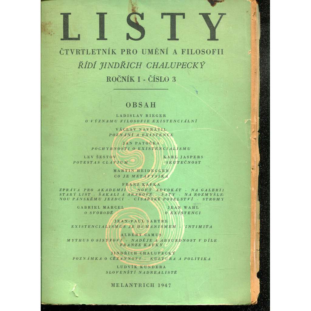Listy, ročník I., číslo 3/1947. Čtvrtletník pro umění a filosofii Listy, ročník I., číslo 3/1947. Čtvrtletník pro umění a filosofii