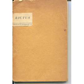 Jehan Rictus [edice Prokletí básníci, sv. 3 - básně, verše, poezie] - podpis Jindřich Hořejší