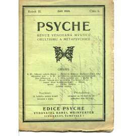 Psyche, ročník III./1926, číslo 6 (Revue věnovaná mystice, okultismu a metapsychice)