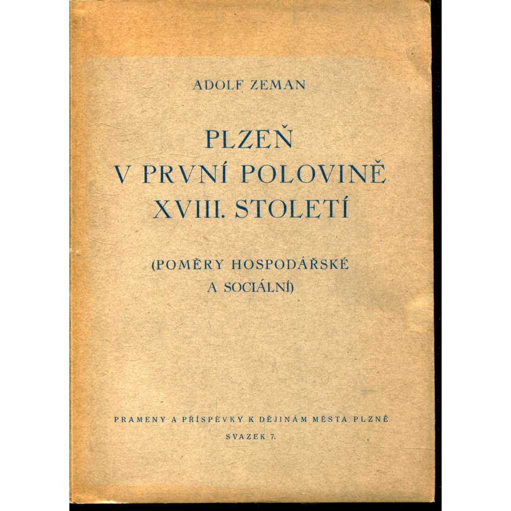 Plzeň v první polovině XVIII. století