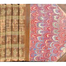 Povídky, arabesky a humoresky I.-IV. (4 svazky) - vazba kůže - polokožená