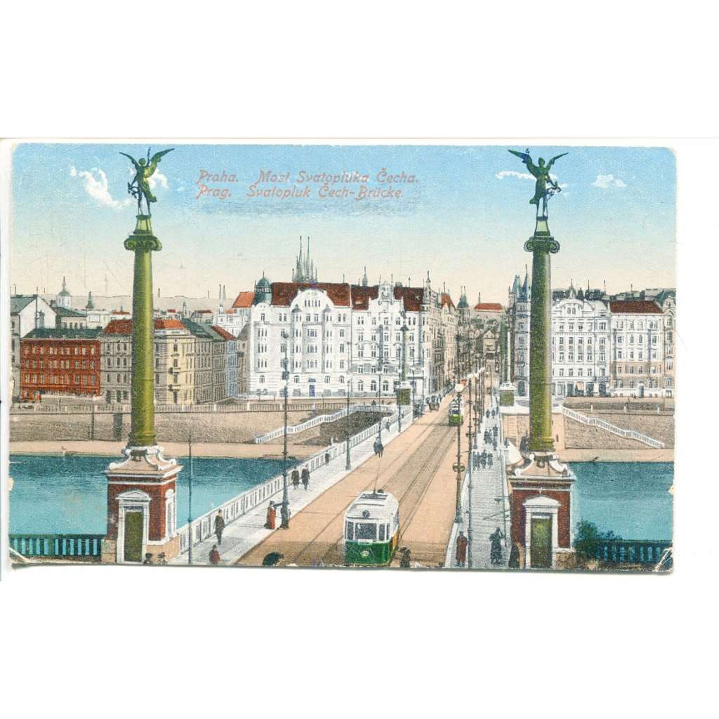 Praha. Most Svatopluka Čecha (pošk.)