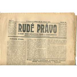 Rudé právo, ročník VI., číslo 71/1925 (1. republika, staré noviny) - 25.3.1925