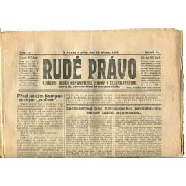 Rudé právo, ročník VI., číslo 73/1925 (1. republika, staré noviny) - 27.3.1925