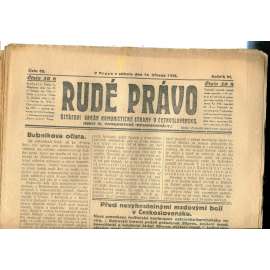 Rudé právo, ročník VI., číslo 62/1925 (1. republika, staré noviny) - 14.3.1925