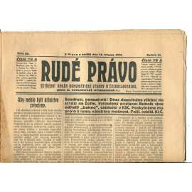 Rudé právo, ročník VI., číslo 63/1925 (1. republika, staré noviny) - 15.3.1925