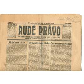 Rudé právo, ročník VI., číslo 65/1925 (1. republika, staré noviny) - 18.3.1925