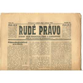Rudé právo, ročník VI., číslo 56/1925 (1. republika, staré noviny) - 7.3.1925