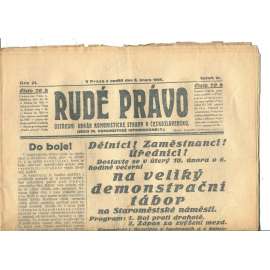 Rudé právo, ročník VI., číslo 33/1925 (1. republika, staré noviny) - 8.2.1925