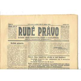 Rudé právo, ročník VI., číslo 8/1925 (1. republika, staré noviny) - 9.1.1925